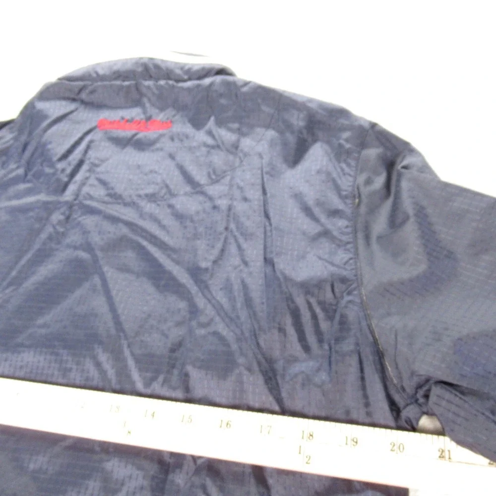 Boston Red Sox Jacket Mens Small Mitchell & Ness Blue Full Zip Wind Rain Ripstop